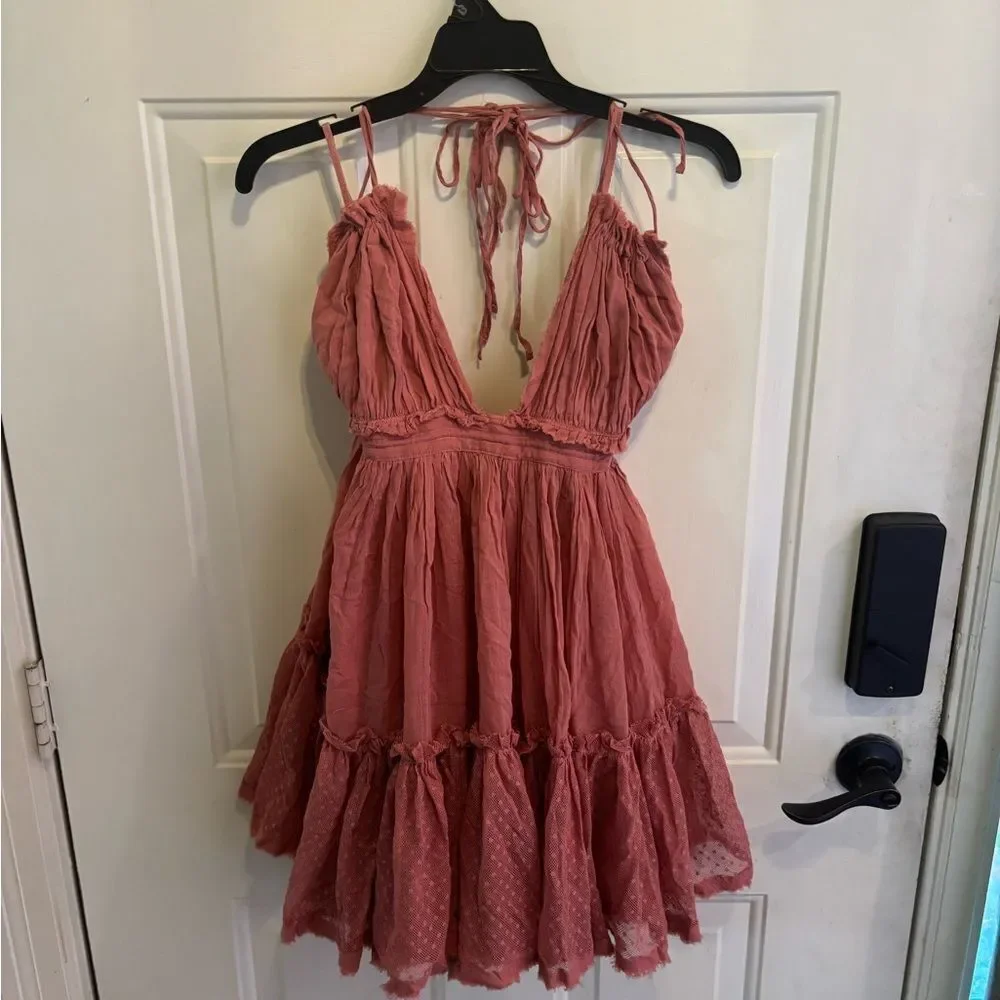 Free People Dusty Rose Backless Dress - Picture 2 of 4